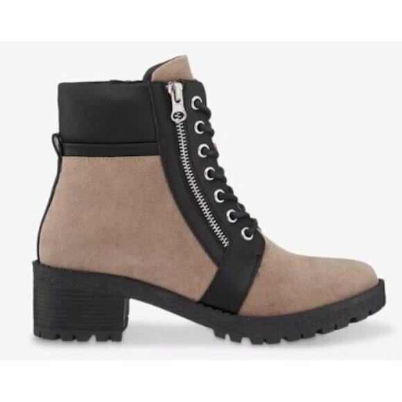 Women’s GC Shoes Taylor Combat Bootie Tan / Black Size: 8 NIB - Picture 2 of 5